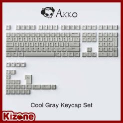 AKKO Keycap set – Cool Gray (PBT Double-Shot / Cherry profile / 132 nút)
