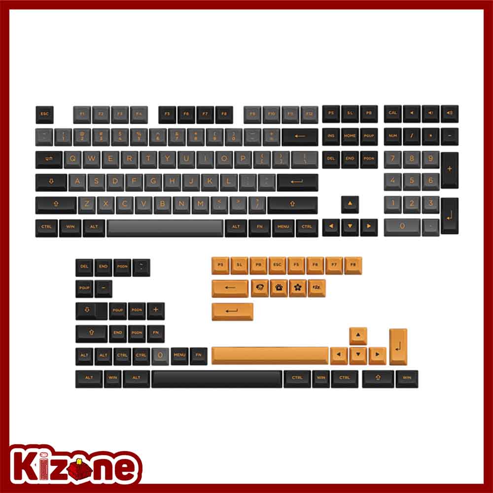 AKKO Keycap set – Black Bronze (PBT Double-Shot/ASA profile/158 nút)