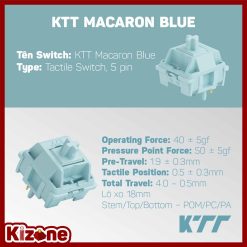 Switch bàn phím cơ KTT Macaron Blue (5 pin / 45 switch - Tactile)