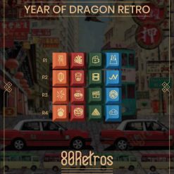Keycap 80Retros Year of the Dragon Retro (Cherry profile / PBT Dye-Subbed) - Novelties