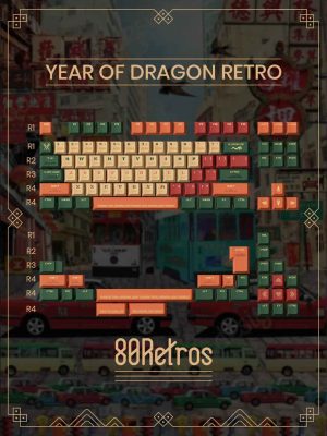 Keycap 80Retros Year of the Dragon Retro (Cherry profile / PBT Dye-Subbed) - Novelties - BASE