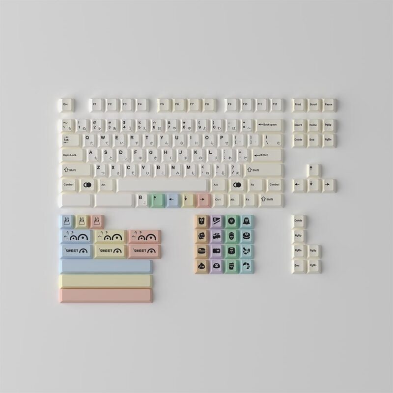 TUTKEYS x Kokokey Macaron - Burn Dessert JP Keycap set phiên bản tiết kiệm, phù hợp với các phím layout TKL đổ xuống với giá thành dễ tiếp cận hơn