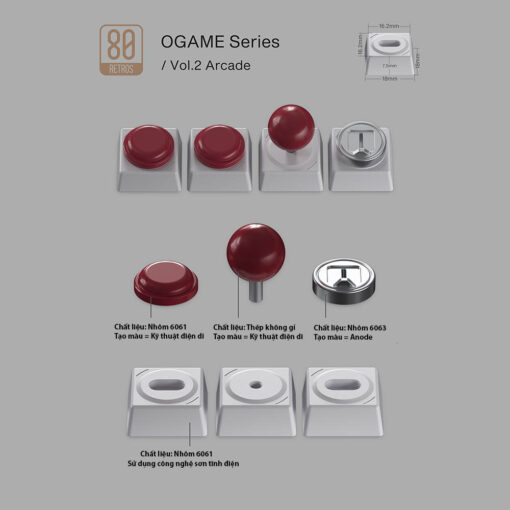 80Retros OGAME - Arcade Keycap