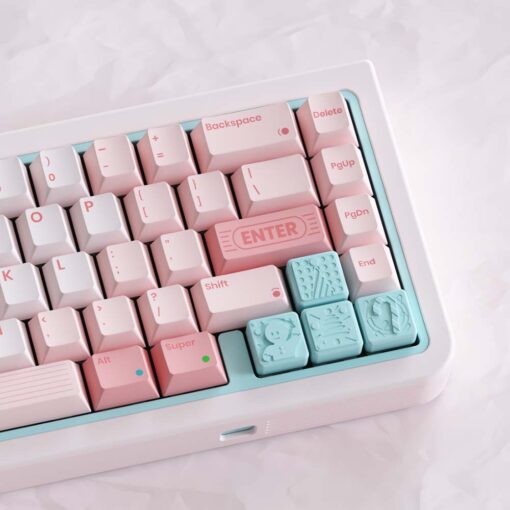 80Retros Game 1989 Pink Candy - Christmas Blue keycap set