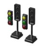 80Retros Light Traffic - Black (Combo Light Pole)