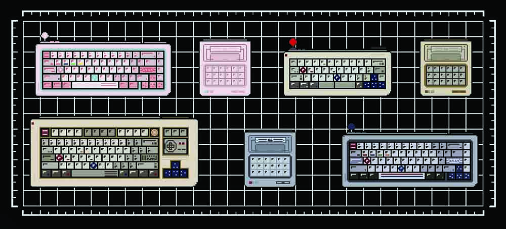 Bàn di chuột 80Retros Deskmat - Sparkling Black