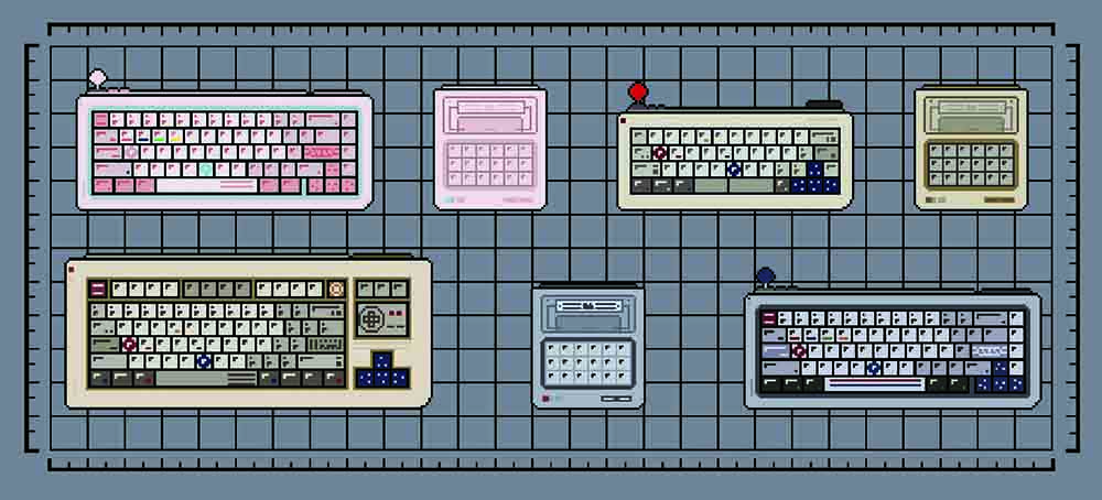 Bàn di chuột 80Retros Deskmat - Cool Gray