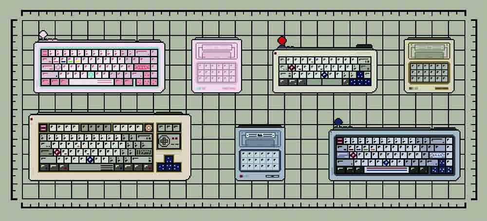 Bàn di chuột 80Retros Deskmat - Warm Gray