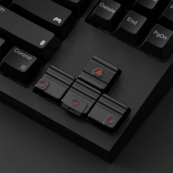 80Retros Vector - Black with Red keycap khi lắp lên phím