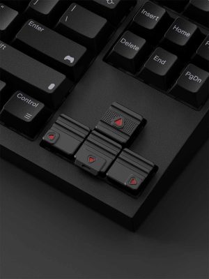 80Retros Vector - Black with Red keycap khi lắp lên phím