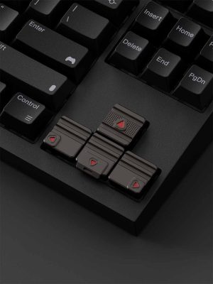 80Retros Vector - Gray with Red keycap khi lắp lên phím
