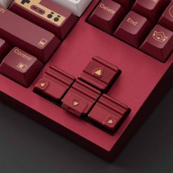 80Retros Vector - Red with Gold keycap khi lắp lên phím