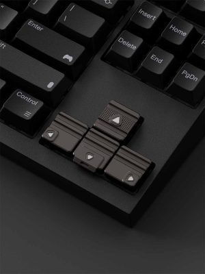 80Retros Vector - Gray with Silver keycap khi lắp lên phím