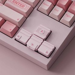 80Retros Vector - Light Pink with Pink keycap khi lắp lên phím