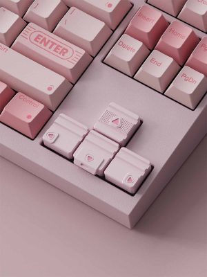80Retros Vector - Light Pink with Pink keycap khi lắp lên phím