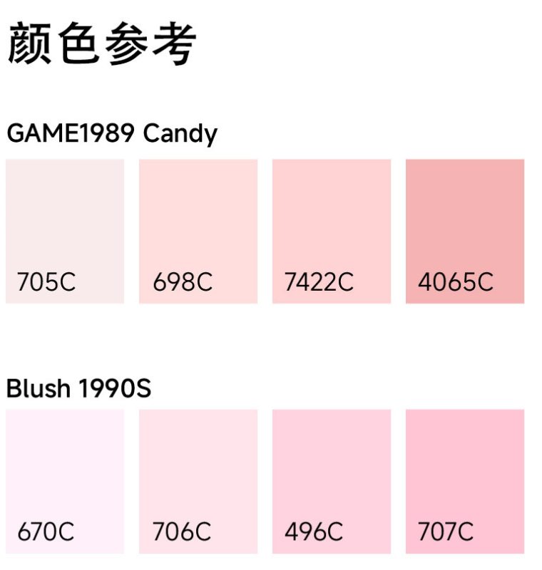 Bảng mã màu của 80Retros Blush 1990s